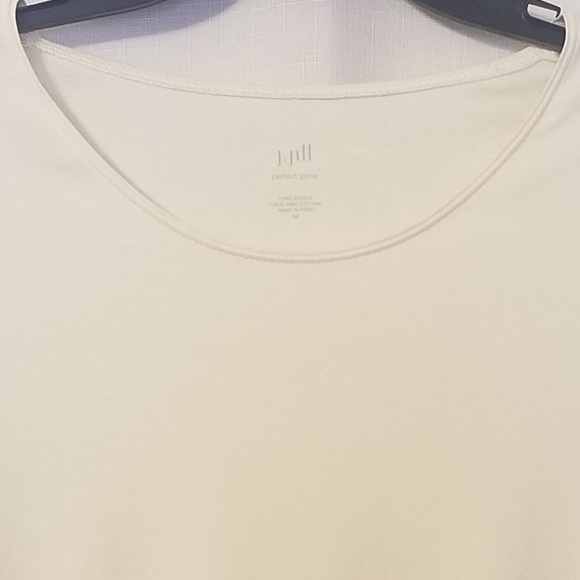 J JILL WOMAN CREAM IVORY OFF WHITE TOP SHIRT - Picture 4 of 8